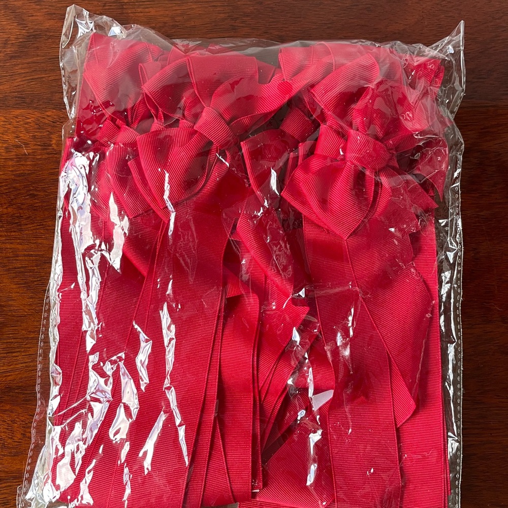 20 Count Pack of Red Bows